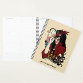 Rode Victoriaanse Steampunk Dame Vintage Octopus Planner (Display)
