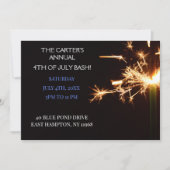 Rode Vierde Juli Onafhankelijkheidsdag Sparkler Kaart (Voorkant)