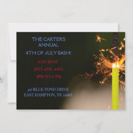 Rode Vierde Juli Onafhankelijkheidsdag Sparkler Kaart