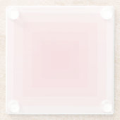 Rode Vierkante Geometrisch Glazen Onderzetter (Achterkant)