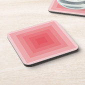 Rode Vierkante Geometrisch Onderzetter (Linkerzijde)