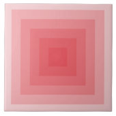 Rode Vierkante Geometrisch Tegeltje (Voorkant)