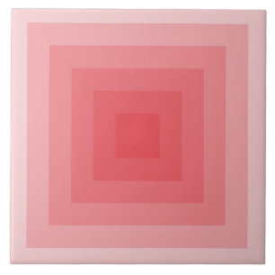 Rode Vierkante Geometrisch Tegeltje