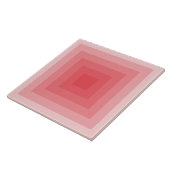 Rode Vierkante Geometrisch Tegeltje (Zijkant)