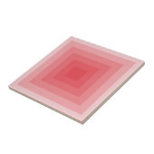 Rode Vierkante Geometrisch Tegeltje (Zijkant)