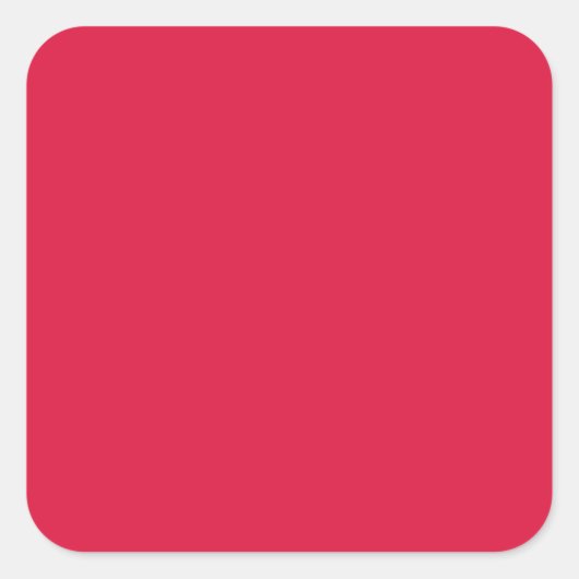 Rode Vierkante Sticker – Aanpasbaar (Voorkant)