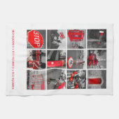 Rode vierkantjes theedoek (Horizontaal)