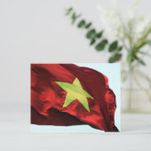 rode vietnam vlag briefkaart (Staand voorkant)