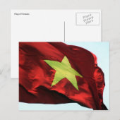 rode vietnam vlag briefkaart (Voorkant / Achterkant)