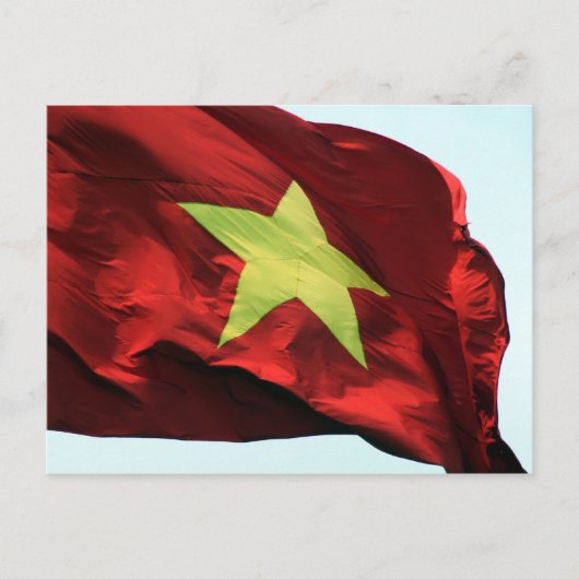 rode vietnam vlag briefkaart (Voorkant)