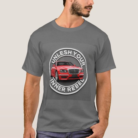 Rode Vintage Auto T-shirt (Voorkant)