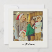 Rode Vintage Botanisch Lijst Kerstkaart (Achterkant)