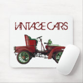 RODE VINTAGE CAR, CLASSIC AUTOMOTIVE, White Muismat (Met muis)