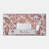 Rode Vintage Chinoiserie Floral Bureaumat (Keyboard & Muis)