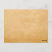 Rode Vintage Gramophone Briefkaart (Achterkant)