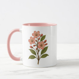 Rode vintage kersenbloesem koffie- en theemok mok