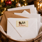 Rode Vintage Kerstman Retouradres Etiket