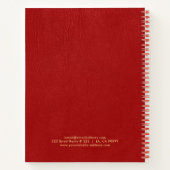 Rode vintage namaakleer notitieboek (Achterkant)