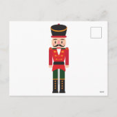 Rode Vintage Notenkraker Kerst  Feestdagenkaart (Achterkant)