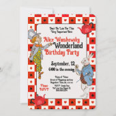 Rode Vintage Onederland konijn Hatter (Voorkant)