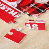 Rode Vintage Santa Claus Christmas Kinder Legpuzzel (Zijkant)