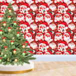 Rode Vintage Santa Claus Tartan Plaid Christmas Behang<br><div class="desc">Rode Vintage Santa Claus Tartan Plaid Kerstbehang</div>