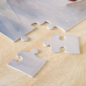 Rode Vintage Truck Kerstvakantie Sneeuw Winter Legpuzzel (Zijkant)