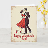 Rode Vintage Valentijns Danskaart Kaart (Gele Bloem)