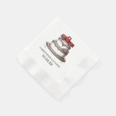 Rode vintage vrachtwagen servet (Hoek)