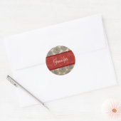 Rode Vintage Zinnia Stickers (Envelop)