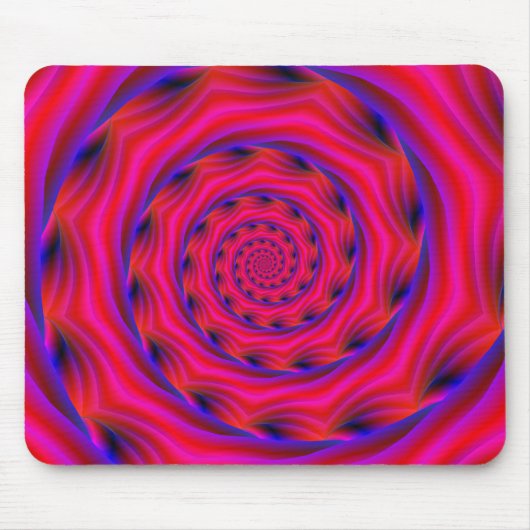 Rode Violet en blauwe spiraal Muismat (Voorkant)