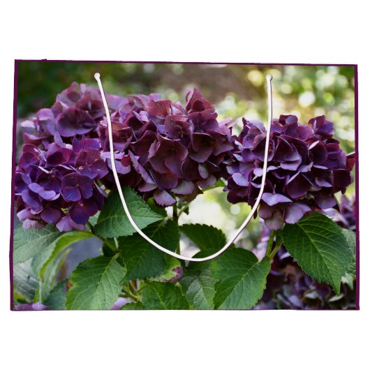 Rode Violet Hydrangea Bloeit Bloemig Groot Cadeauzakje (Achterkant)
