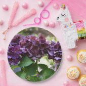 Rode Violet Hydrangea Bloeit Bloemig Papieren Bordje (Feest)