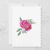 Rode Violet Pioen Bloemen Groen 70e Verjaardag Kaart (Achterkant)