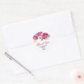 Rode Violet Pioen Bloemen Groen Dank u Sticker (Envelop)