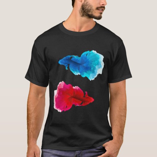 Rode Vis, Blauwe Vis T-shirt (Voorkant)