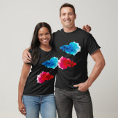 Rode Vis, Blauwe Vis T-shirt (Unisex)