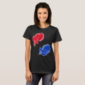 Rode Vis, Blauwe Vis T-shirt (Voorkant volledig)