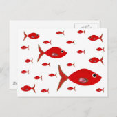 Rode vis briefkaart (Voorkant / Achterkant)