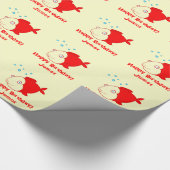 Rode vis cadeaupapier (Hoek)