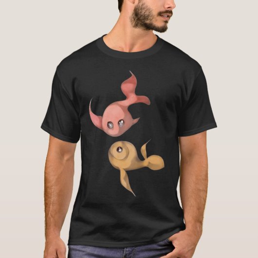 rode vis gele vis t-shirt (Voorkant)
