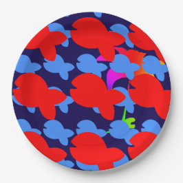 Rode vis Kinder Papieren Bordje