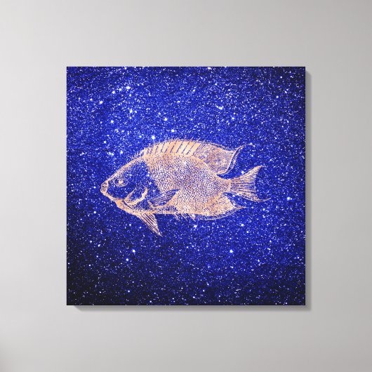 Rode vis Marine Zee Ocean Life Roze Rose Gold1 Canvas Afdruk (Voorkant)