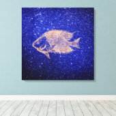 Rode vis Marine Zee Ocean Life Roze Rose Gold1 Canvas Afdruk (Insitu (Houten vloer))