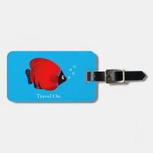 Rode vis met aangepaste tekst