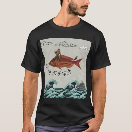 Rode vis t-shirt (Voorkant)