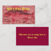 Rode vis visitekaartje (Voorkant / Achterkant)