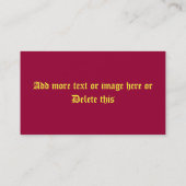 Rode vis visitekaartje (Achterkant)