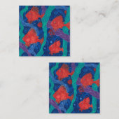 Rode vis, zeewier Zee zeedieren onderwater Notitiekaartje (Voorkant / Achterkant)