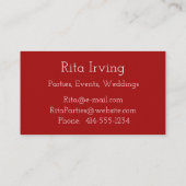 Rode Visitekaartje (Achterkant)